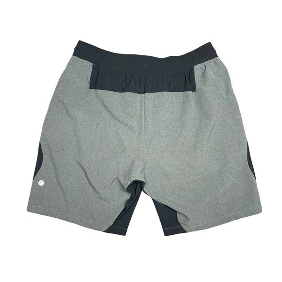Lululemon Namaste At The Beach Shorts Mens L Swim Hybrid Lined Quick Dry Grey - Picture 2 of 7